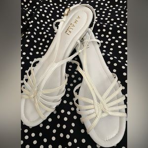 Amalfi White Open-Toe Sandals with Lattice Straps - Made in Italy